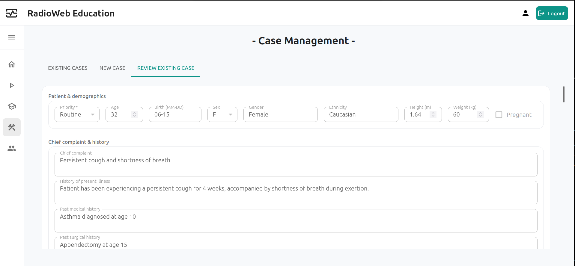 Begin approval action for a case